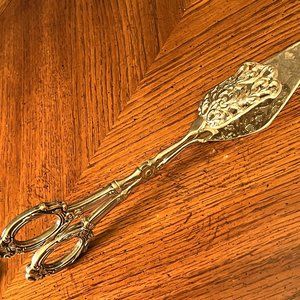 Web Sterling Silver Pastry Cake Dessert Sandwich Tongs by Weidlich